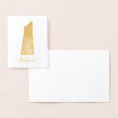 Bridesmaid Trauzeugin Brautparty Wedding Gown Folienkarte (Anzeige)