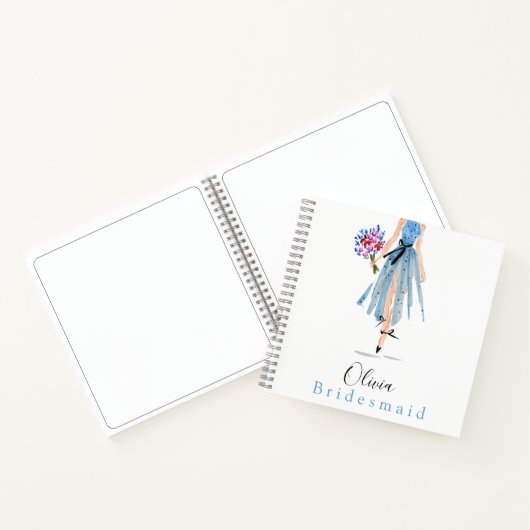 Bridesmaid Trauzeugin Fashion Skirt Blume Notizblock (Innenseite)