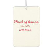 Bridesmaid-Trauzeugin fügen Sie den Text für das J Autolufterfrischer (Vorderseite)