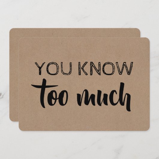 Bridesmaid / Trauzeugin Funny Modern Einladung (Vorne/Hinten)