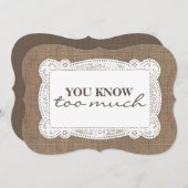 Bridesmaid / Trauzeugin Sonnenrustikales Land Einladung (Vorne/Hinten)