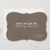 Bridesmaid / Trauzeugin Sonnenrustikales Land Einladung (Rückseite)