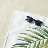 Bridesmaid Tropical Palm Leaf Hochzeit in Urlaubso Strandtuch (Beispiel)