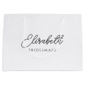 Bridesmaid Typografy Name Template Große Geschenktüte (Vorderseite)