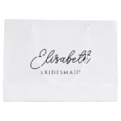 Bridesmaid Typografy Name Template Große Geschenktüte (Rückseite)