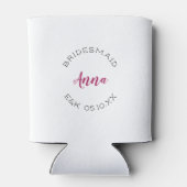 Bridesmaid Typographic Can Cooler Dosenkühler (Rückseite)
