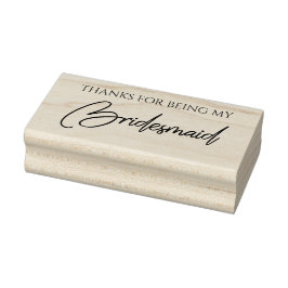 Bridesmaid Typography for Thanks Gummistempel
