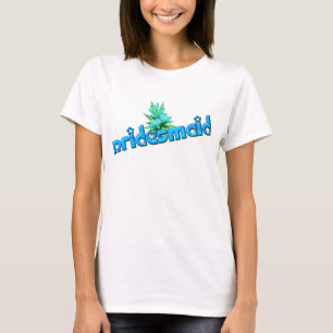 Bridesmaid und Blume Bouquet Niedlich Hochzeit T-Shirt