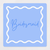 Bridesmaid und Trauzeugin Blue Etiketten (Design 1)