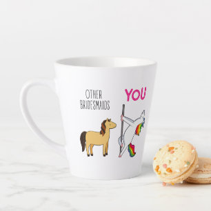Bridesmaid Unicorn Funny Wedding Milchtasse