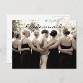 Bridesmaid Vielen Dank Anmerkung Postkarte (Vorne/Hinten)