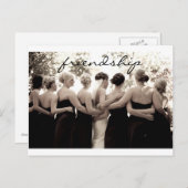 Bridesmaid Vielen Dank Anmerkung Postkarte (Vorne/Hinten)