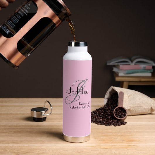 Bridesmaid Vielen Dank, dass Sie Coole Monogramm N Trinkflasche (Kaffee)