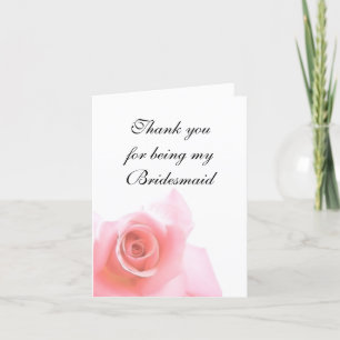 Bridesmaid Vielen Dank, dass Sie die Karte Rosa Ro