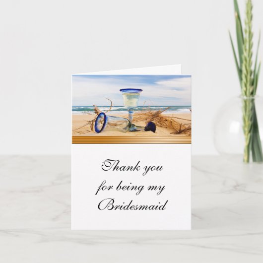 Bridesmaid Vielen Dank, dass Sie eine Hochzeit am Dankeskarte (Vorderseite)