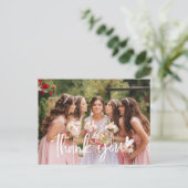 Bridesmaid Vielen Dank Foto Wedding Postkarte (Stehend Vorderseite)