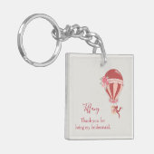 Bridesmaid Vielen Dank Schlüsselanhänger (Vorderseite links)