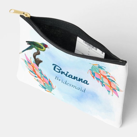 Bridesmaid Vintage Parakeet Zubehörtasche (Offen)