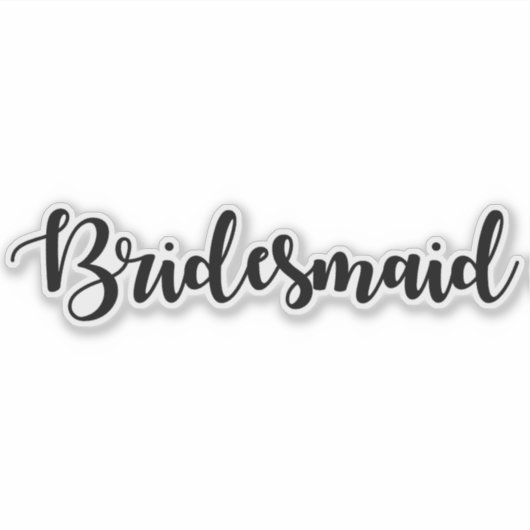 Bridesmaid Vinyl Wedding Decal Cut Out Sticker (Vorderseite)