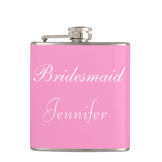 Bridesmaid Vinyl Wrapped Flask Flachmann (Vorderseite)