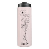 Bridesmaid Violet Birth Month Blume Februar Thermosbecher (Vorderseite)
