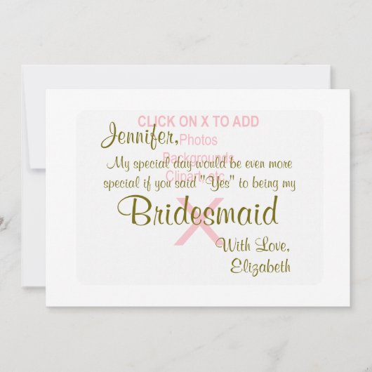 Bridesmaid | Vorlage (Vorderseite)