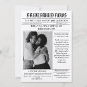 Bridesmaid-Vorlage Zeitung+Bridesmaid-Info-Karte Einladung (Vorderseite)