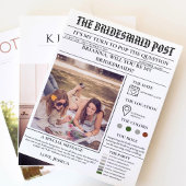Bridesmaid-Vorlage Zeitung+Bridesmaid-Info-Karte Einladung