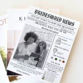 Bridesmaid-Vorlage Zeitung+Bridesmaid-Info-Karte Einladung