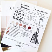 Bridesmaid-Vorlage Zeitung+Bridesmaid-Info-Karte Einladung