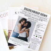 Bridesmaid-Vorlage Zeitung+Bridesmaid-Info-Karte Einladung