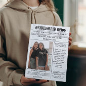 Bridesmaid-Vorlage Zeitung+Bridesmaid-Info-Karte Einladung