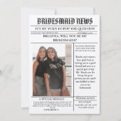 Bridesmaid-Vorlage Zeitung+Bridesmaid-Info-Karte Einladung (Vorderseite)