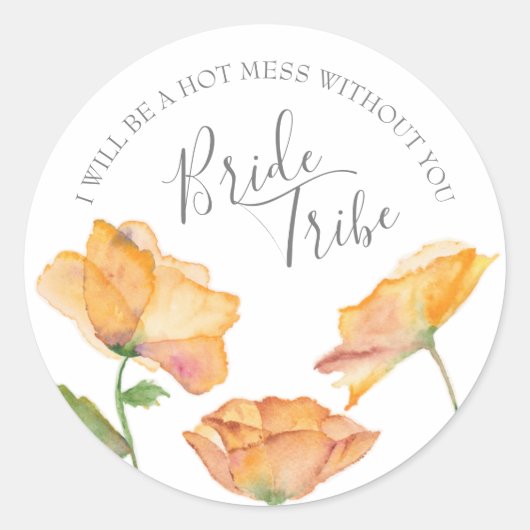 Bridesmaid Vorschlag Bribe Tribe Candle Label Runder Aufkleber (Vorderseite)