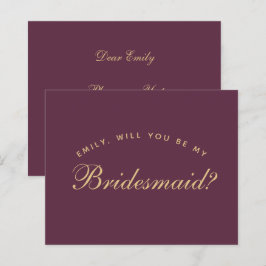 Bridesmaid Vorschlag Budget Wein Farbe Einfach