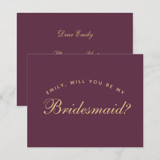 Bridesmaid Vorschlag Budget Wein Farbe Einfach