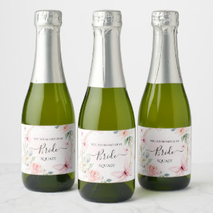 Bridesmaid-Vorschlag Butterfly Sparkling Weinetike Schaumweinetikett