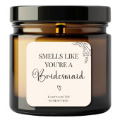 Bridesmaid-Vorschlag Candle-Aufkleber Quadratischer Aufkleber