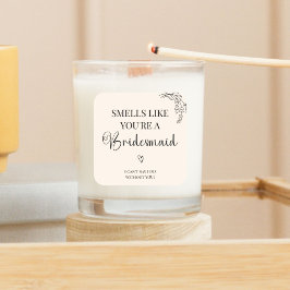 Bridesmaid-Vorschlag Candle-Aufkleber Quadratischer Aufkleber