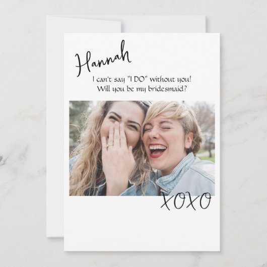 Bridesmaid Vorschlag Cards Einladung (Vorderseite)