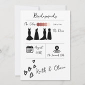Bridesmaid Vorschlag Cards Einladung (Rückseite)