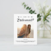 Bridesmaid-Vorschlag, Custom Newspaper Postkarte (Stehend Vorderseite)