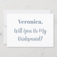 Bridesmaid Vorschlag Dusty Blue Name Simple Weddin