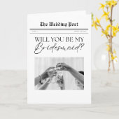 Bridesmaid-Vorschlag, einfache Zeitung Karte (Gelbe Blume)