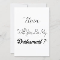 Bridesmaid Vorschlag Elegant Simple Trendy Wedding
