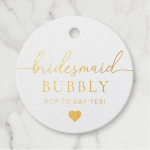 Bridesmaid Vorschlag Foil Favor Tag