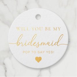 Bridesmaid Vorschlag Foil Favor Tag