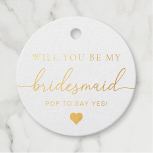 Bridesmaid Vorschlag Foil Favor Tag