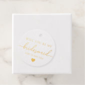 Bridesmaid Vorschlag Foil Favor Tag (Mit Box)