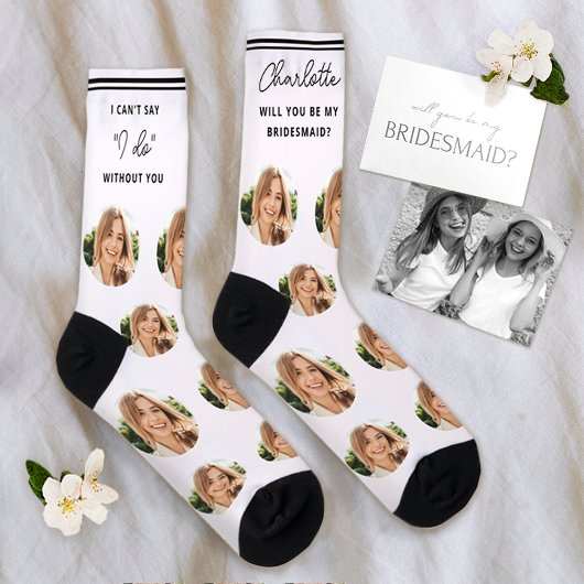 Bridesmaid Vorschlag Foto Crew Socken